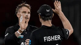 Jayden Lennox claims maiden five-fer to help New Zealand level series